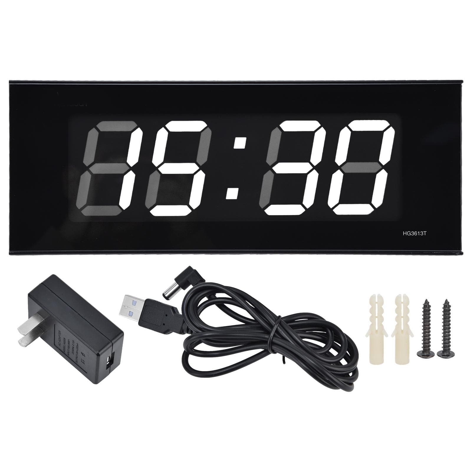 Digital Wall Clock Silent Auto Dimmable LED Electronic Hanging Clock for Public Place Home Office