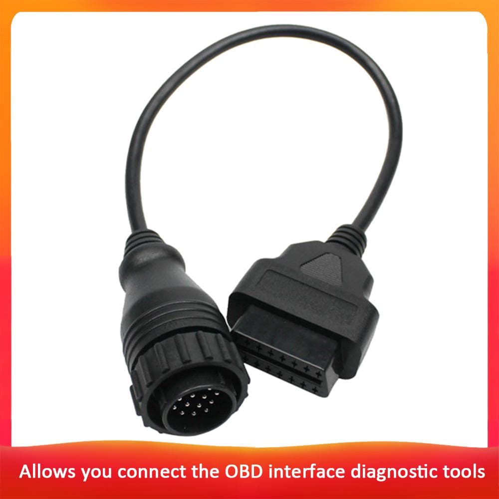 14 Pin to 16 Pin OBDII Cable Male to Female Adapter Car Diagnostic OBD2 Cord for Mercedes Benz