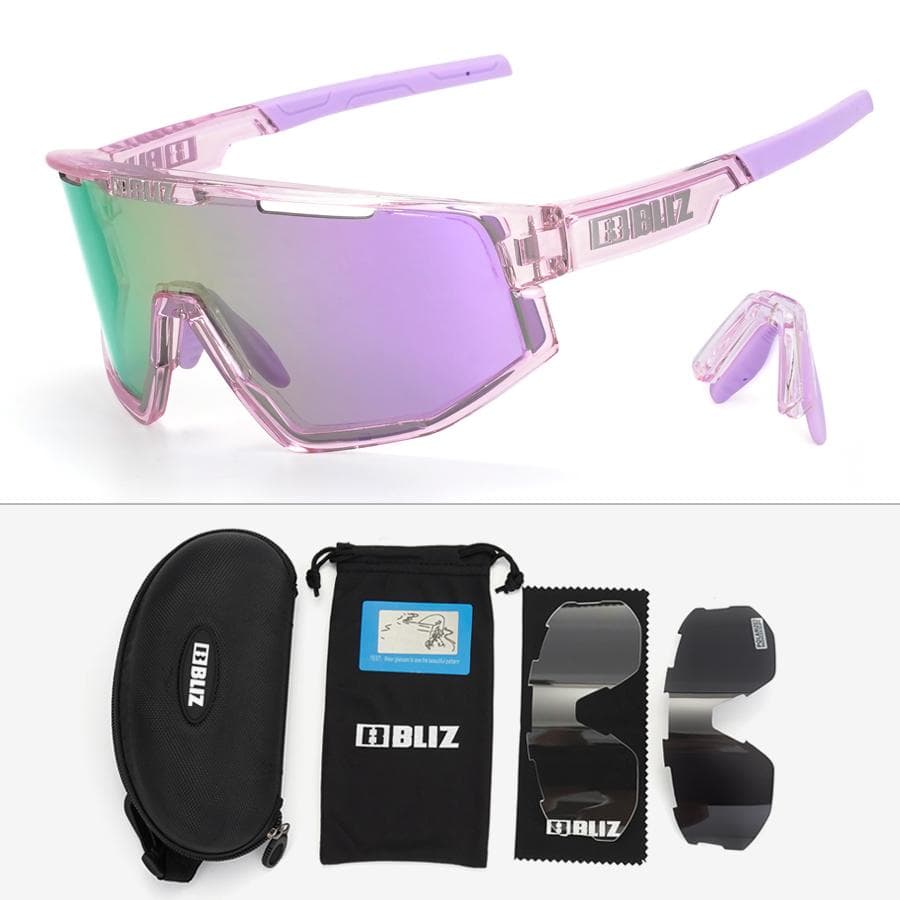 BLIZ Fusion Cycling Sunglasses with 3 Interchangeable Lenses for Road Mountain Bike Outdoor Sports