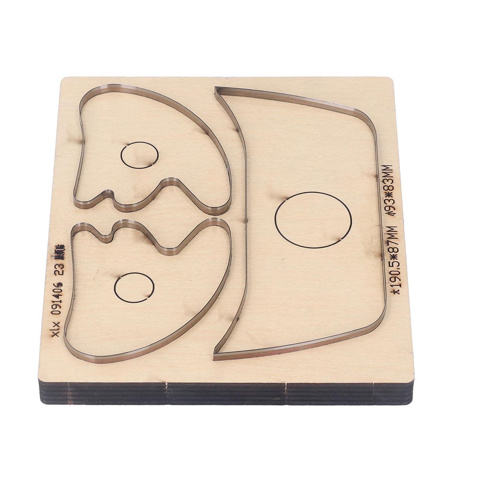 Leather Cutting Die Set Cheek Patch Shaped Manual Punching Molds DIY Craft Tools Alloy Steel
