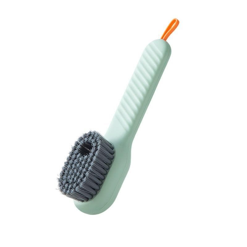 Multifunctional Liquid Shoe Cleaning Brush with Soap Dispenser Shoe Laundry Brush Scrub Brushes Soft Bristle Shoes Cleaner Brush green
