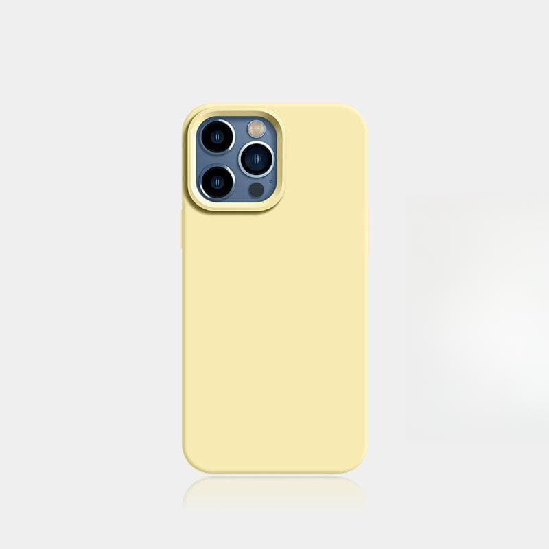 Applicable To IPhone16Pro Liquid Silicone Mobile Phone Case Apple 15 Large Hole Full Cover 2 Solid Color Protective Case Soft iPhone12PRo