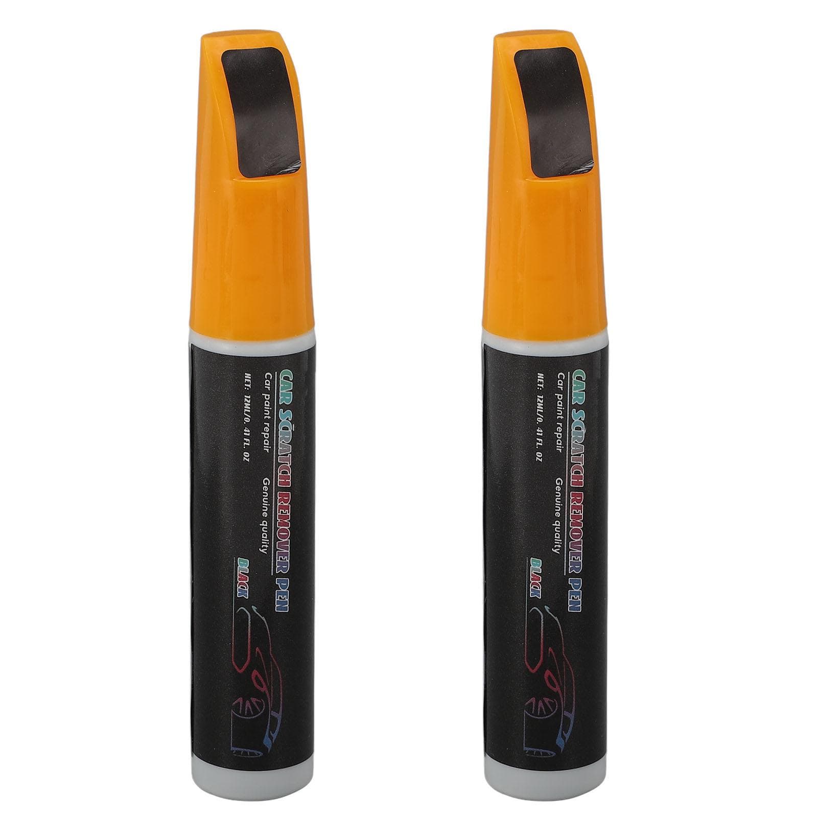 2 Pcs 12ml Car Paint Touch Up Pen Black Auto Paint Repair Pen Scratch Remover for Maintenance