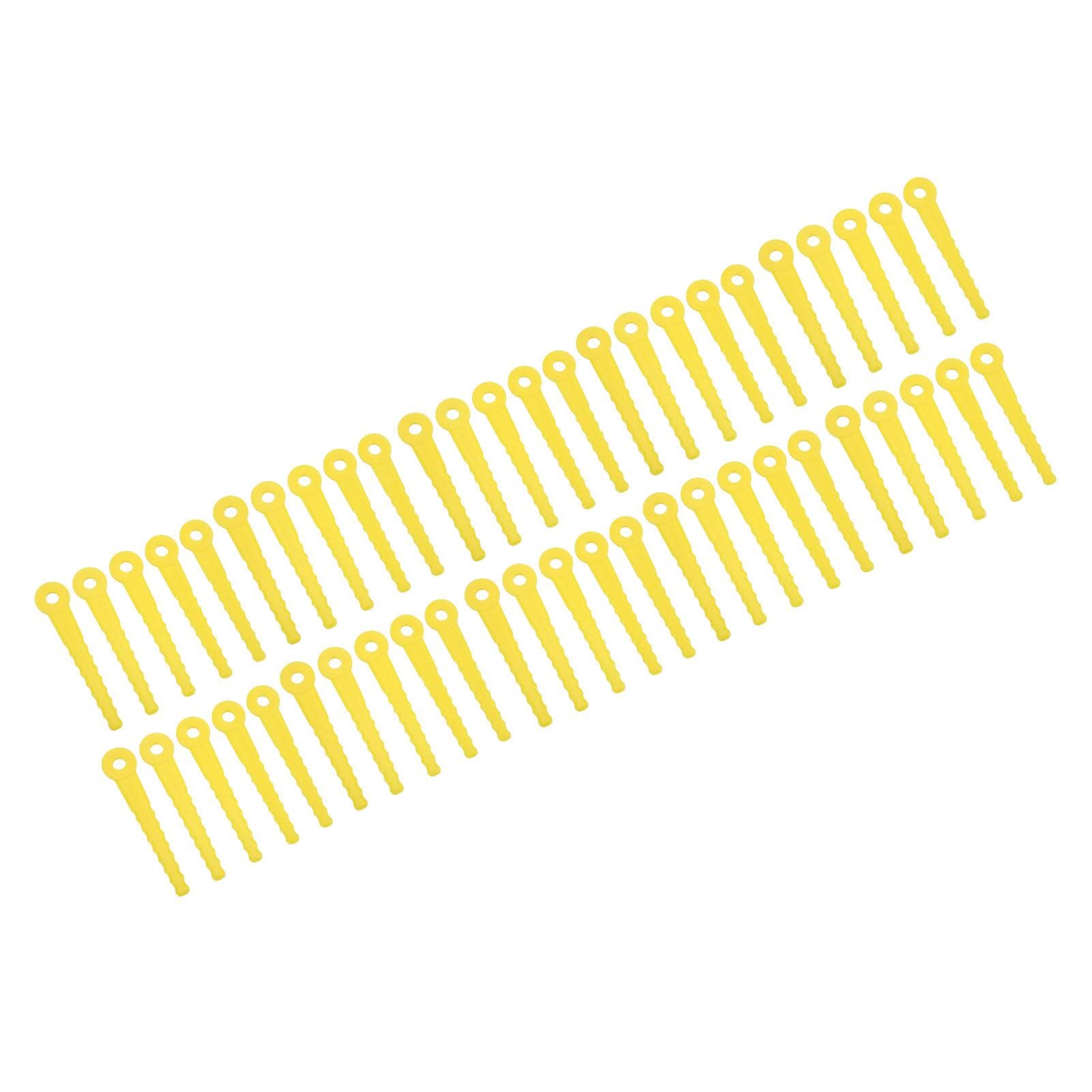 50Pcs Lawnmower Plastic Blade 8mm Lawn Mower Trimmer Cutter Head ABS L100 Set Kit