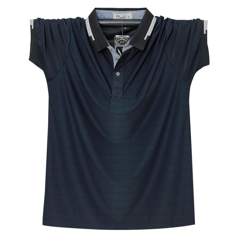New summer men polo shirts short sleeve plus size Loose Breathable Elasticity Business Casual M
