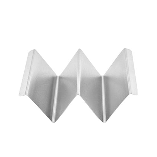 Stainless Steel Taco Holder Stand Reversible Holds 3 or 2 Tortillas Stackable Rack for Easy Storage Triangular Interior Prevents Spills Non-Stick S