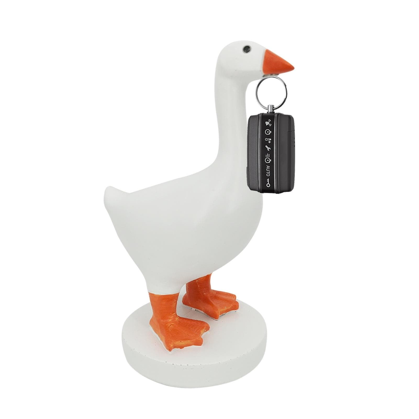 Magnetic Goose Key Holder Statue Cute Resin Key Holder Ornament with Base Home Decor