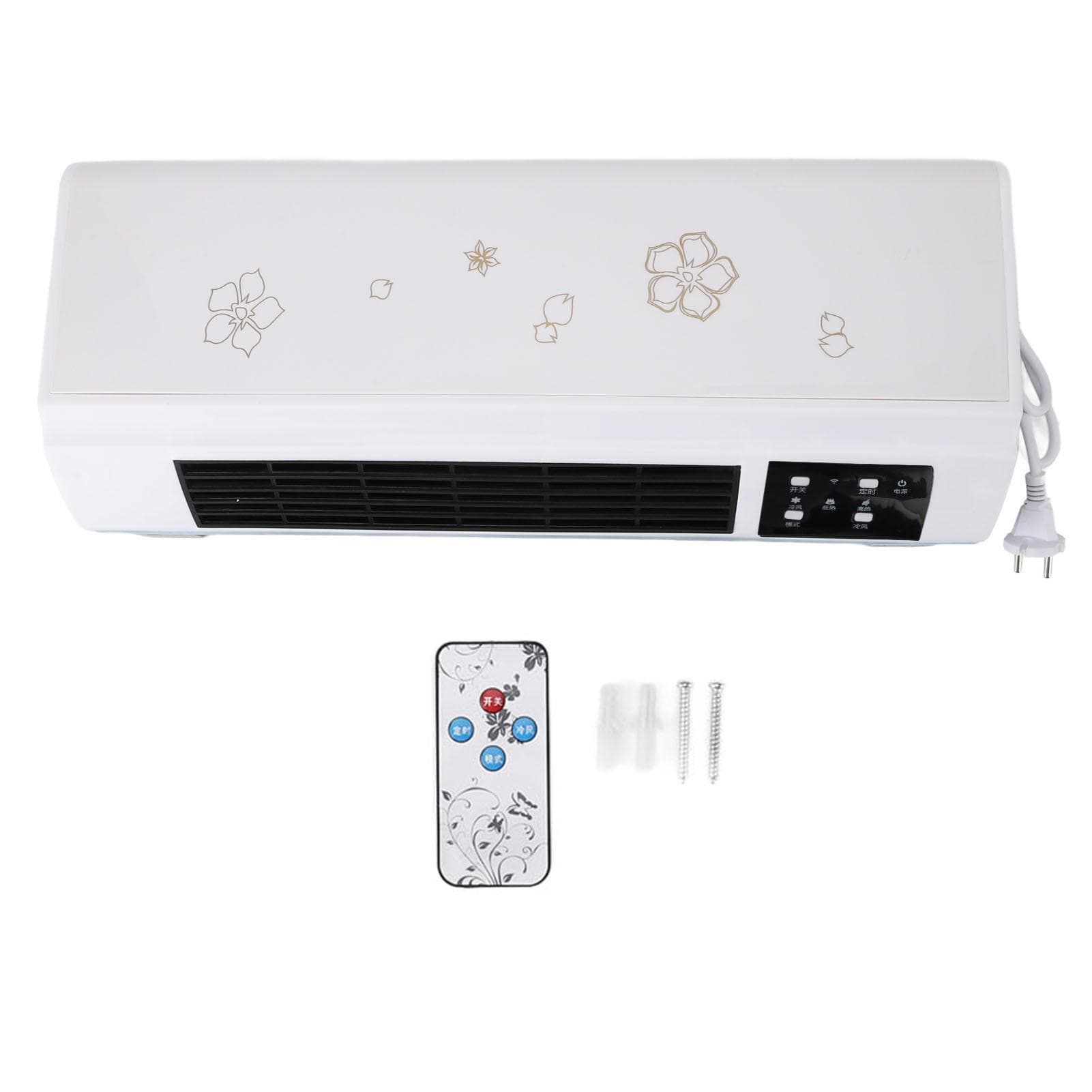 Wall Heater Waterproof Nature Warm Wind Auto Constant Temp Electric Air Heater with Remote for