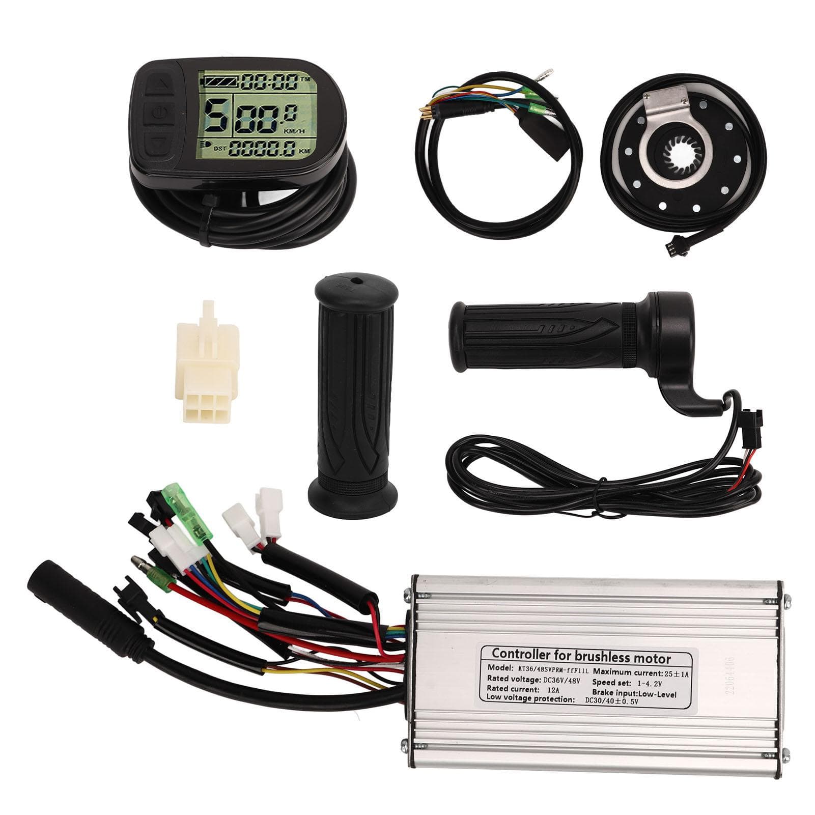Brushless Motor Controller Kit with LCD Panel Bicycle Lithium Battery Conversion Kit for 500W 750W