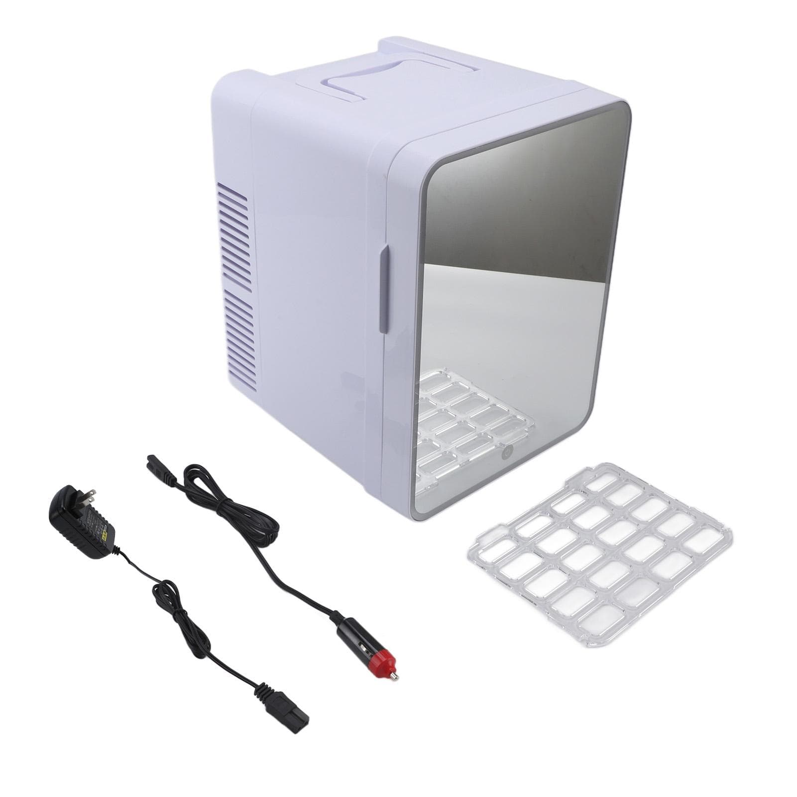 Mirrored Beauty Fridge Professional Efficient Low Power Dual Use 10L Skincare Fridge With LED Light
