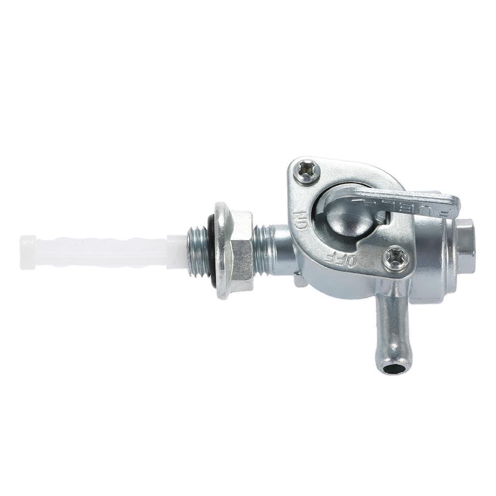 Fuel On/Off Valve Switch Petcock 2-3KW for 1/4  Hose Tap Generator Engine Fuel Tank silver