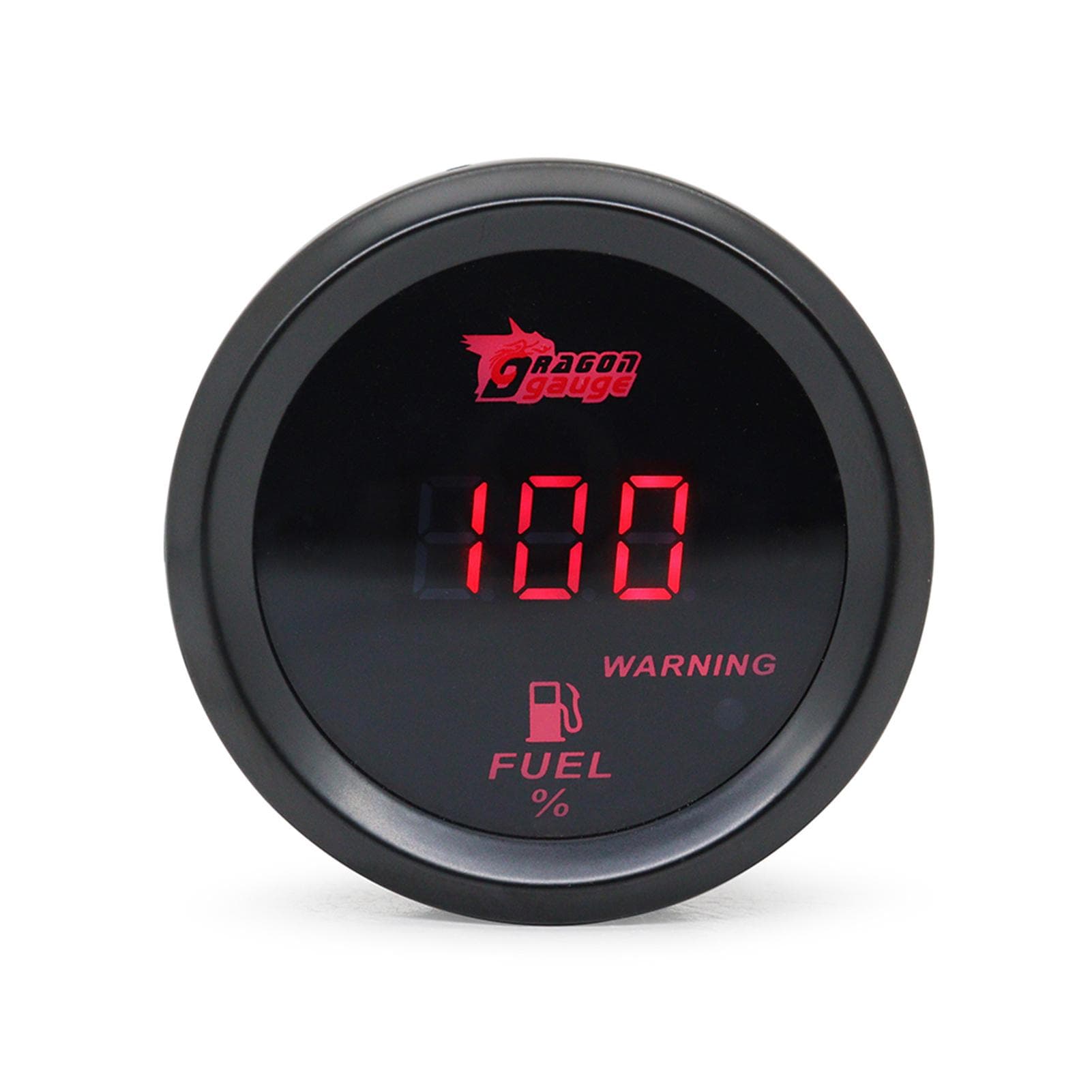 Universal 2inch 52MM 52MM Digital Display Car Fuel Level Gauge 240-33 Ohms Blue Led/Red Led 12V