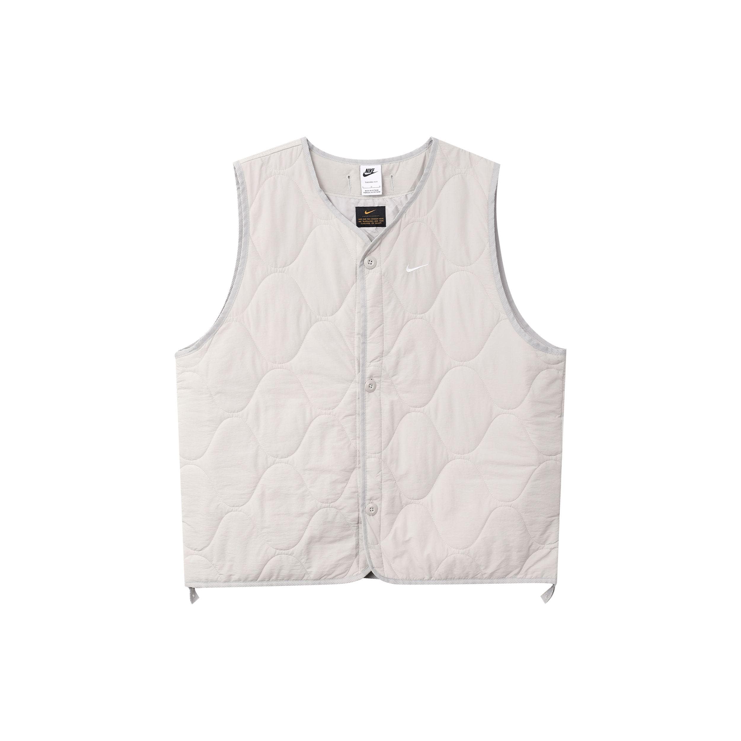 Nike Solid Warm Military Cotton Vest Men Tops Grey White DX0891-012 XL