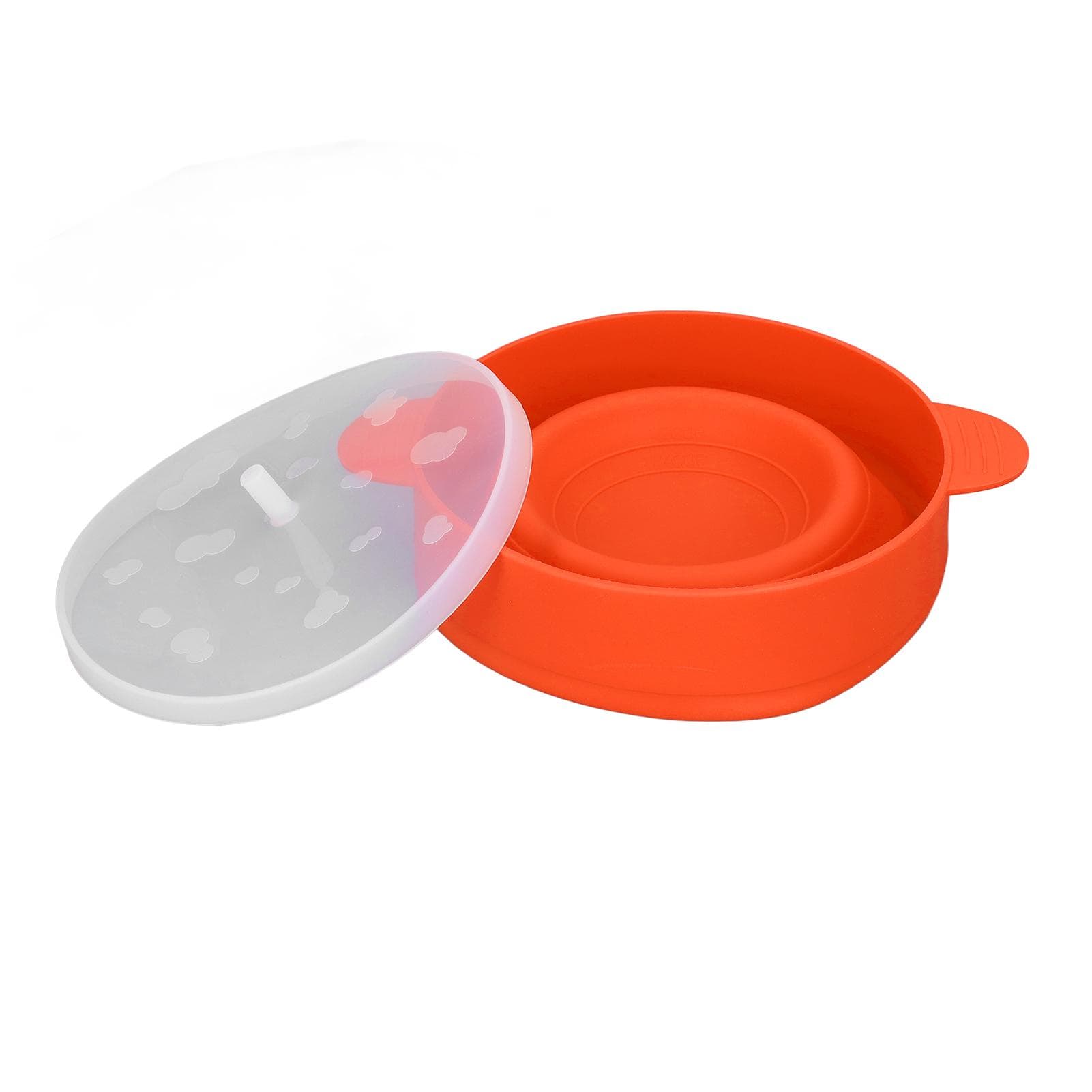 Large Microwave Popcorn Popper with Lid Handle BPA Free Foldable 40 celsius To +230 celsius DIY Food Grade L orange