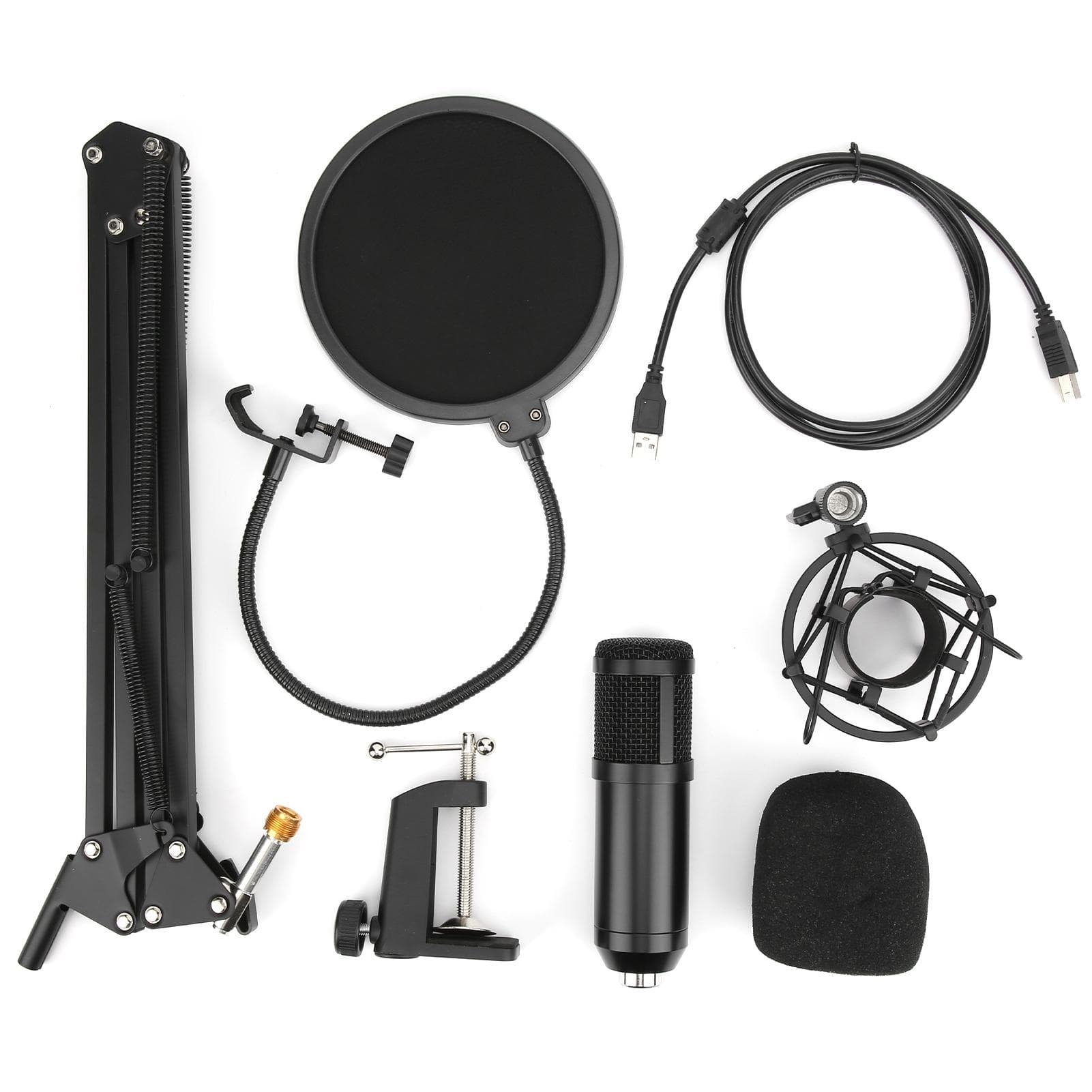 BM800 Mixing Microphone Set USB Condenser Microphone for Live Streaming Karaoke On PC