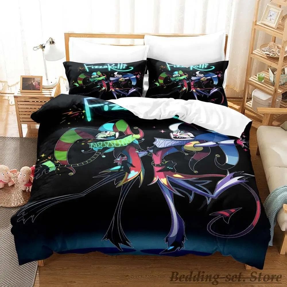 Fizzarolli Boss Bedding Set Single Twin Full Queen King Size Bed Set Adult Kid Bedroom Duvetcover Sets Anime Game Bed US Queen 228x228cm