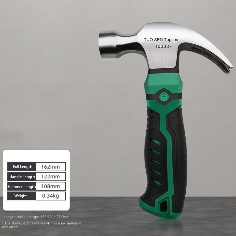New Carbon Steel Multifunctional Mini Hammer Hardware Work Tool Household Use Claw Hammer Anti-skid Shockproof Fitter Hammer