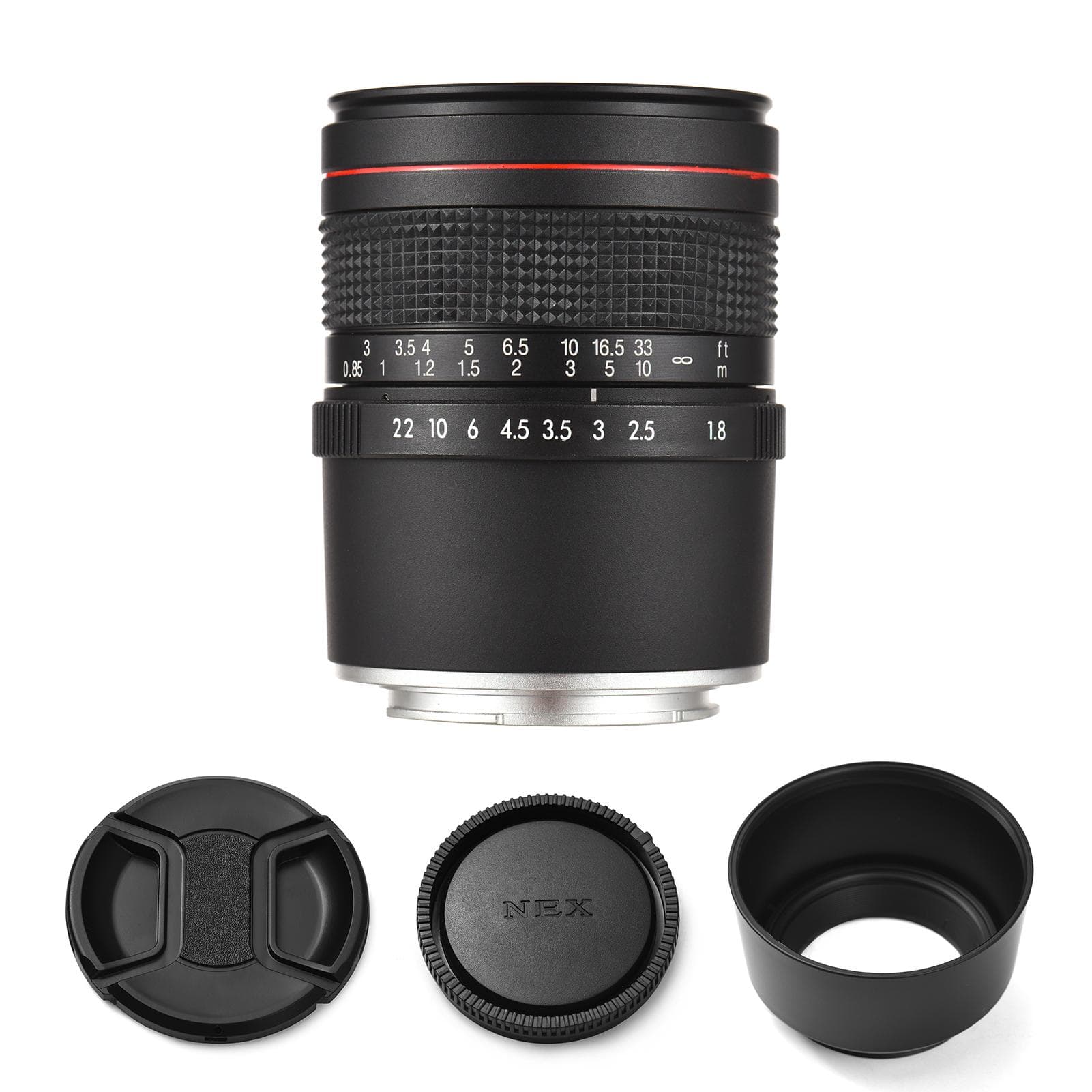 Andoer 85mm F1.8 Medium Telephoto Camera Lens Large Aperture Full Frame Portrait Lens Manual Focus E-Mount