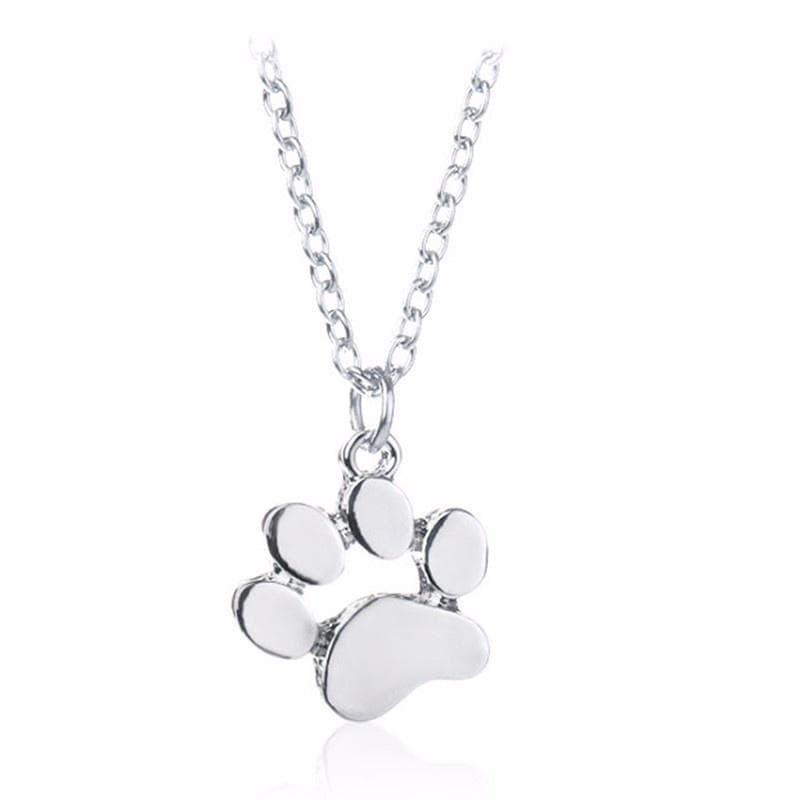 Chokers Necklace Tassut Cat and Dog Paw Print Animal Jewelry Women Delicate Necklaces silver