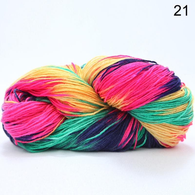 1Roll Warm Yarn Multicolor Hand Crocheted Knitting Wool Soft 50G Crochet Knit Cotton Wool Yarn 21