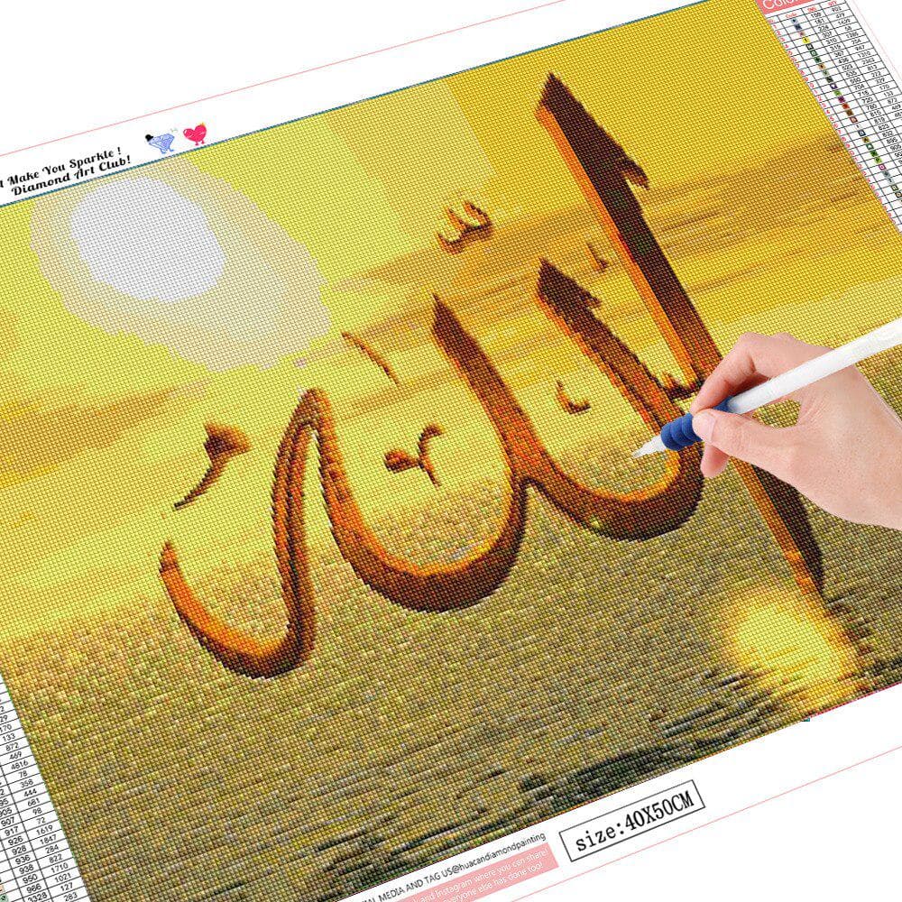 Diamond Mosaic 5D Diamond Painting Religion Full Round Diamond Embroidery Sale Picture 20X30
