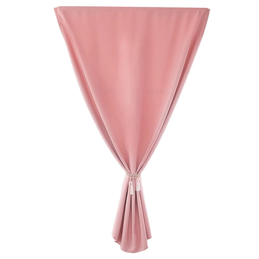 1PC Curtain Aoresac Home Simple Solid Color Blackout Double Sided Velcro Curtain Fabric Home 60cm * 150cm pink