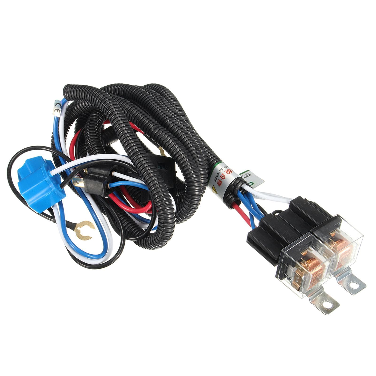 12V Car H4 Headlight Relay Wiring Harness Ceramic Lampholder Big Lamp Brilliance Intensifier 12V