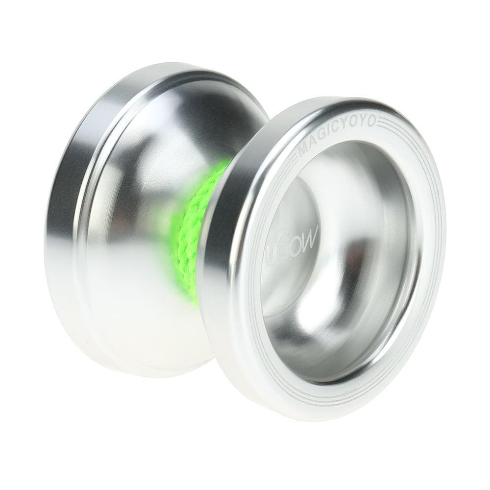 Professional Magic Yoyo T6 Rainbow Aluminum Alloy Metal Yoyo 8 Ball KK Bearing with String for Kids silver
