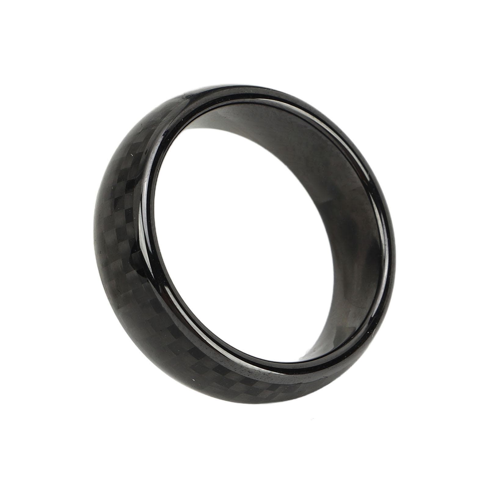 Car Key Ring Ceramic Carbon Fiber Waterproof Smart Finger Key Ring Replacement for Tesla Model 3 Y Type 9