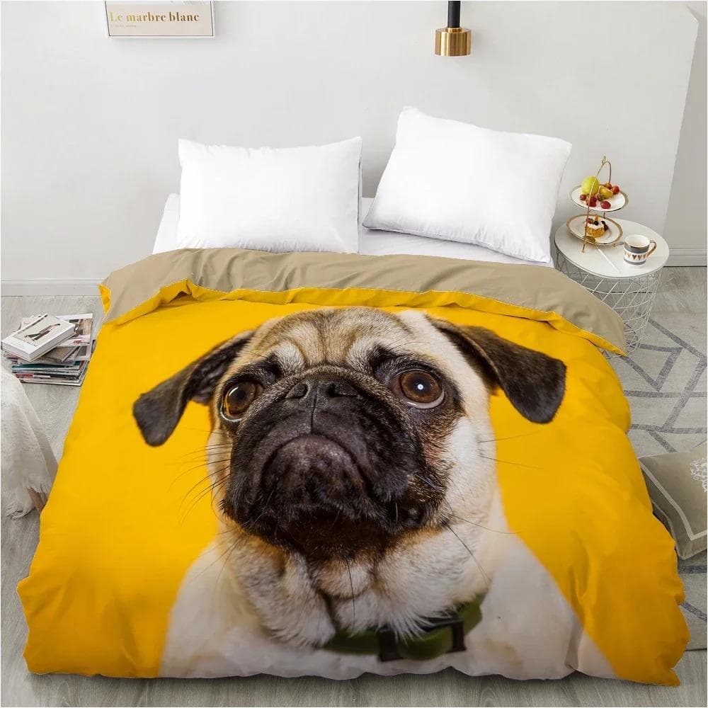 Animal Lie Down Dog Pet Bedding Set Duvet Cover Bedroom Comforter Covers Single Twin King Size Quilt Cover Home Textile 70x133cm 2pcs