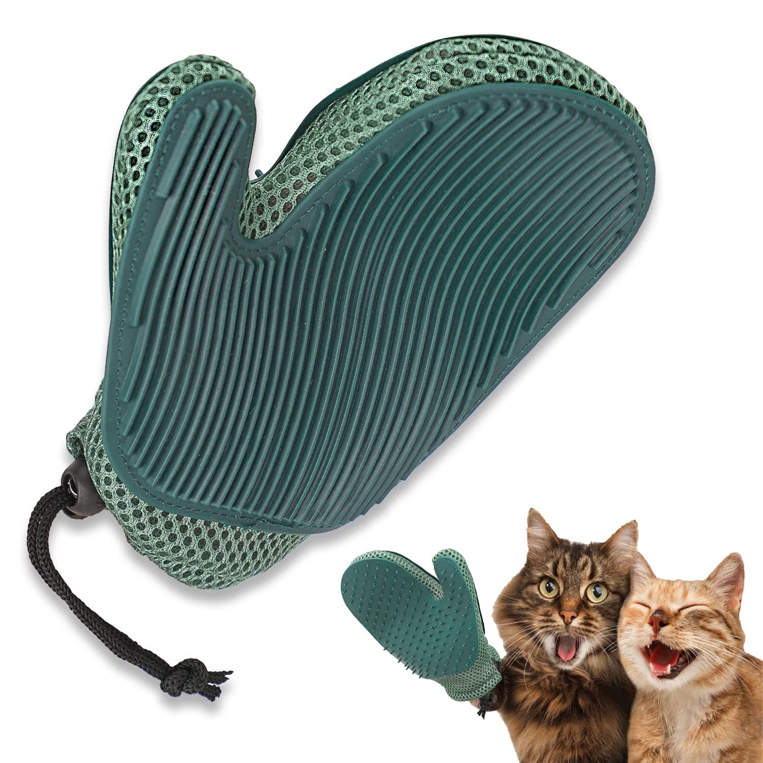 Cat Hair Glove Pet Fur Remover Glove, Dog Grooming Glove Brush for Shedding,Pet Hair Remover Mitt for Cleaner, Grooming Glove blue