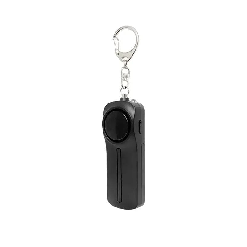Personal Defense Alarm 130dB with LED Light Battery Powered Self Defense Woman Safety Alarm KeyChain Emergency Anti-Attack black
