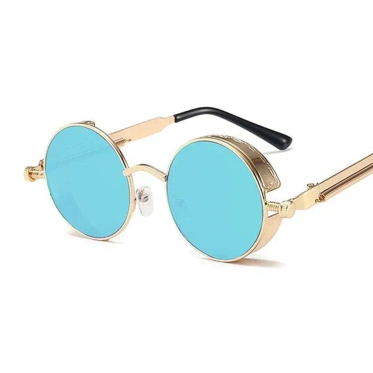 Classic Gothic Steampunk Sunglasses Luxury Brand Designer High Quality Men and Women Retro Round Metal Frame Sunglasses UV400