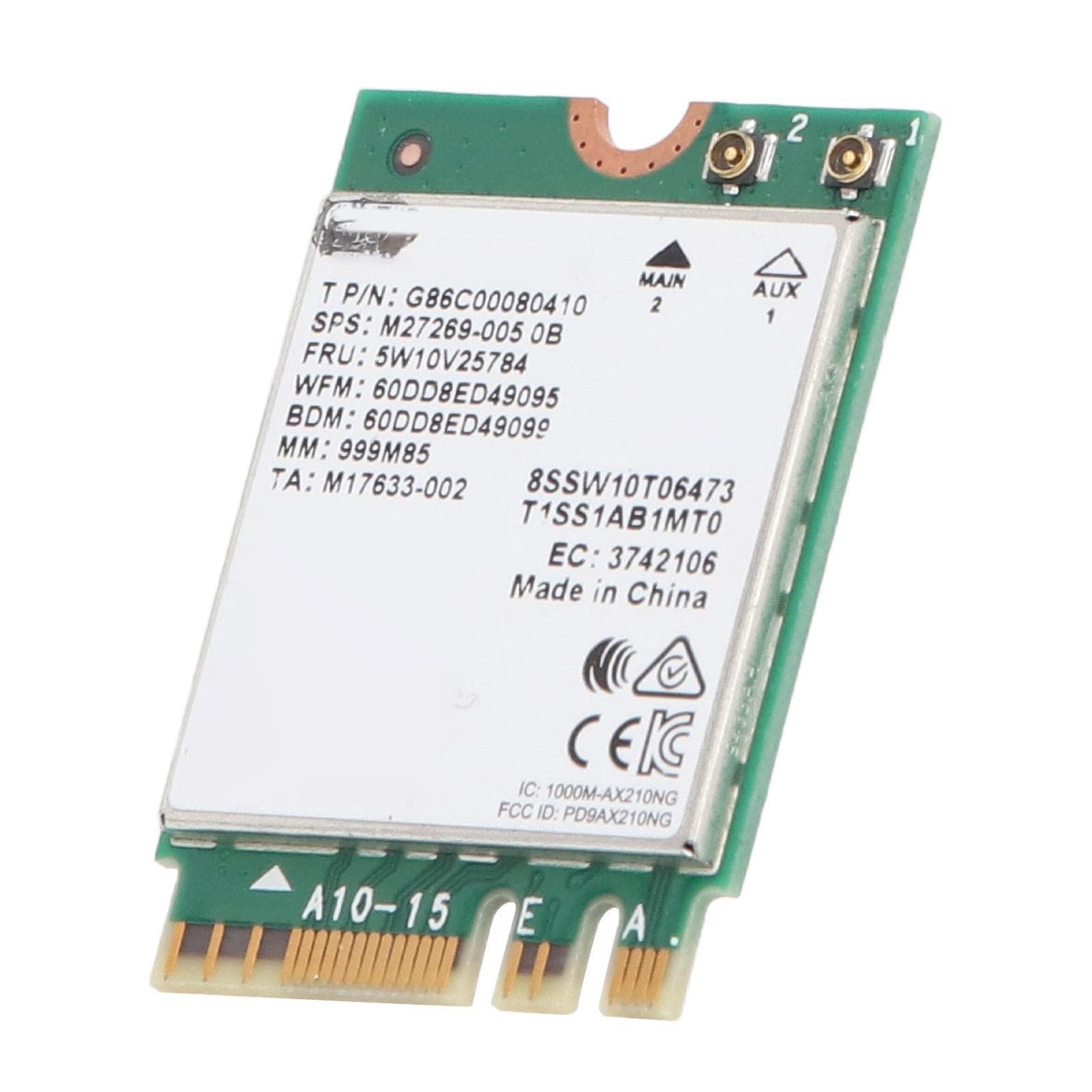 WiFi 6E Wireless Card M.2 2230 NGFF 5400Mbps Tri Band AX210 WiFi Wireless Module for Windows 11 10