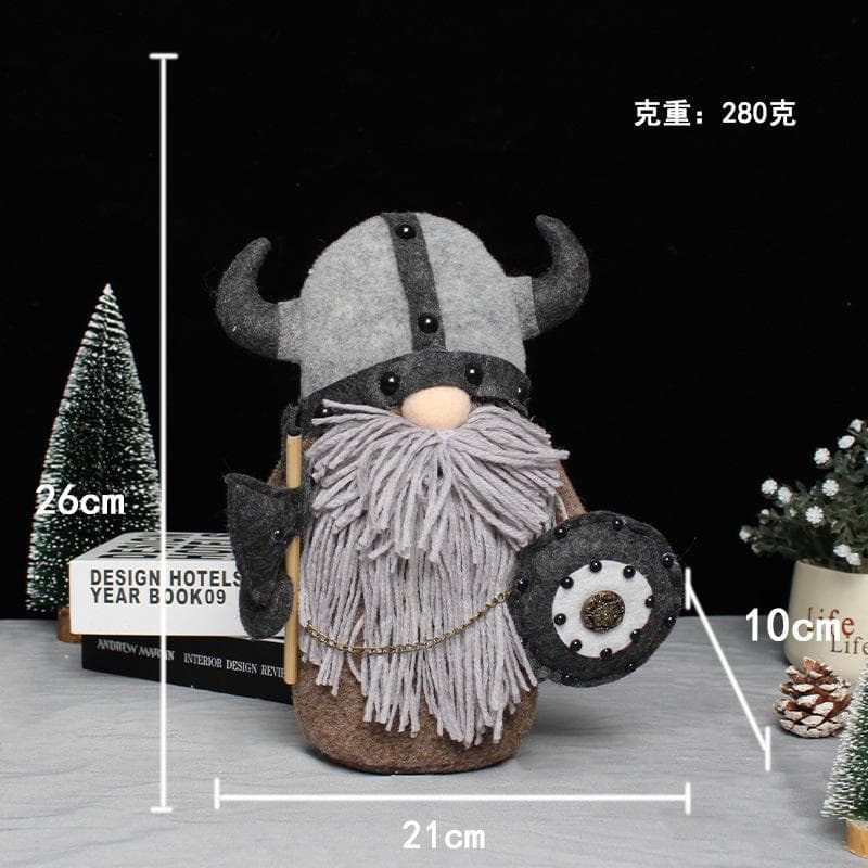 Viking Warrior Gnome Doll Knight Faceless Doll Plush Toys Plush Gnome Doll Ornament Faceless Doll Dwarf Doll Decoration No Box
