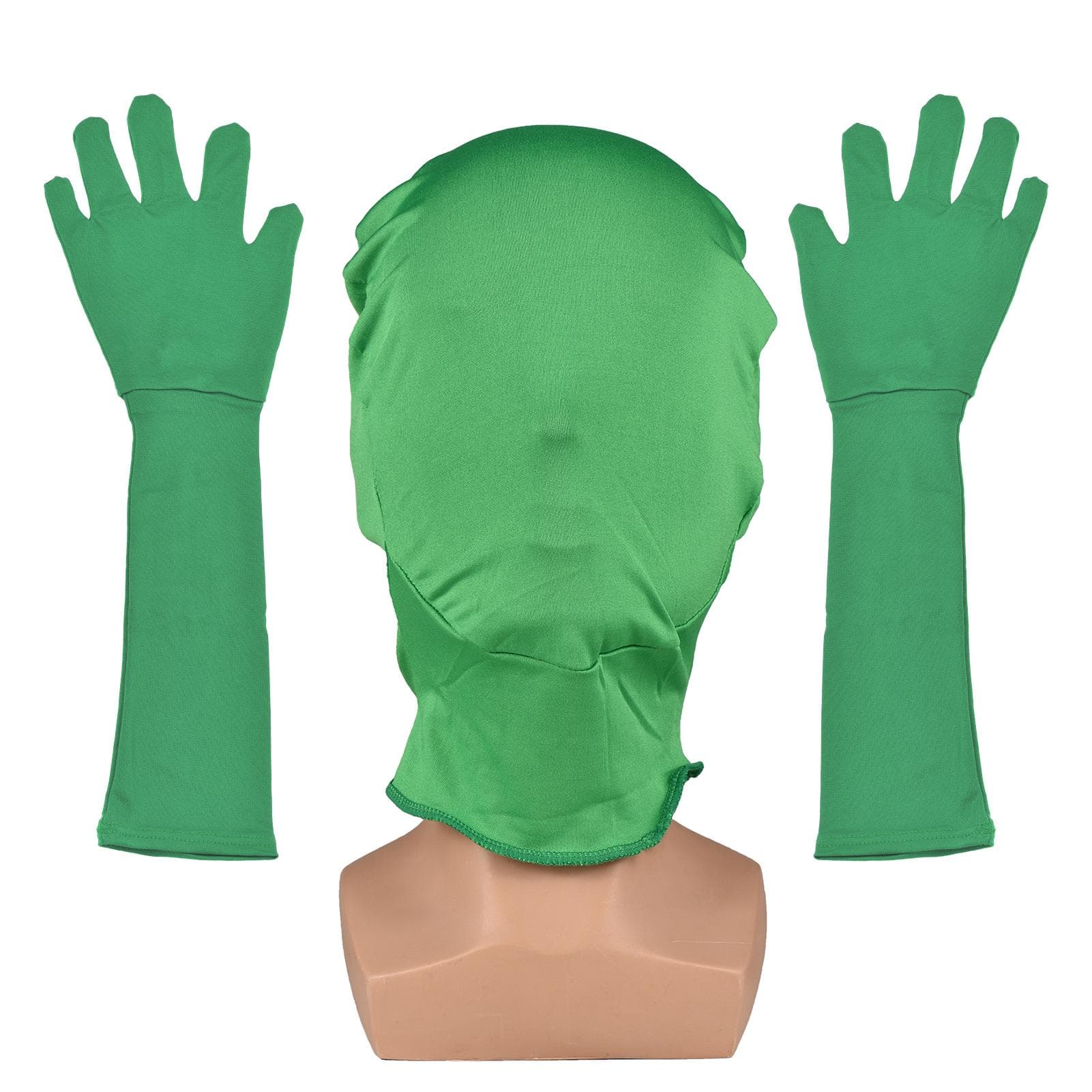 Green Chroma Key Mask Gloves Chromakey Hood Glove Invisible Effects Background Chroma Keying Green green