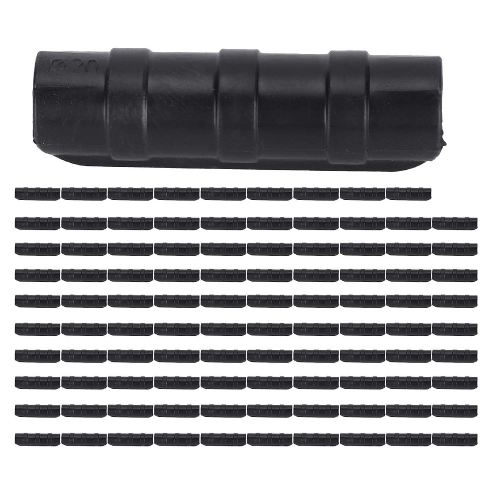 100pcs Greenhouse Frame Pipe Clip Clamp Garden Film Sunshade Net Fixing Clamp Connector22 ? White