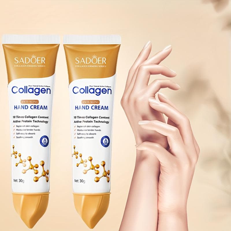 Hydrating Collagen Hand Cream – Intensive Moisturizer for Dry Skin, Anti-Aging & Repair,  Softens & Smooths Hands, 24H Long-Lasting Hydration 1pc