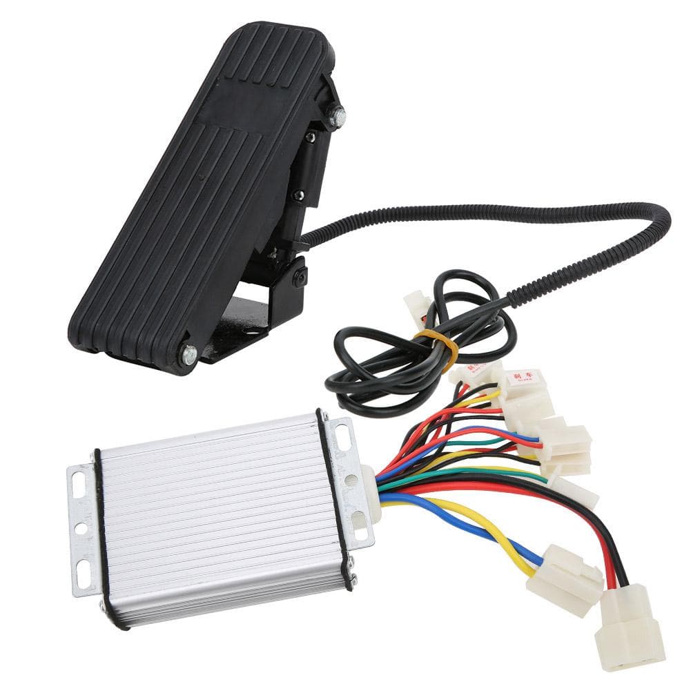48V 1000W Brush Controller with Foot Pedal Kit for Electric Bicycle Motorcycle Tricycle