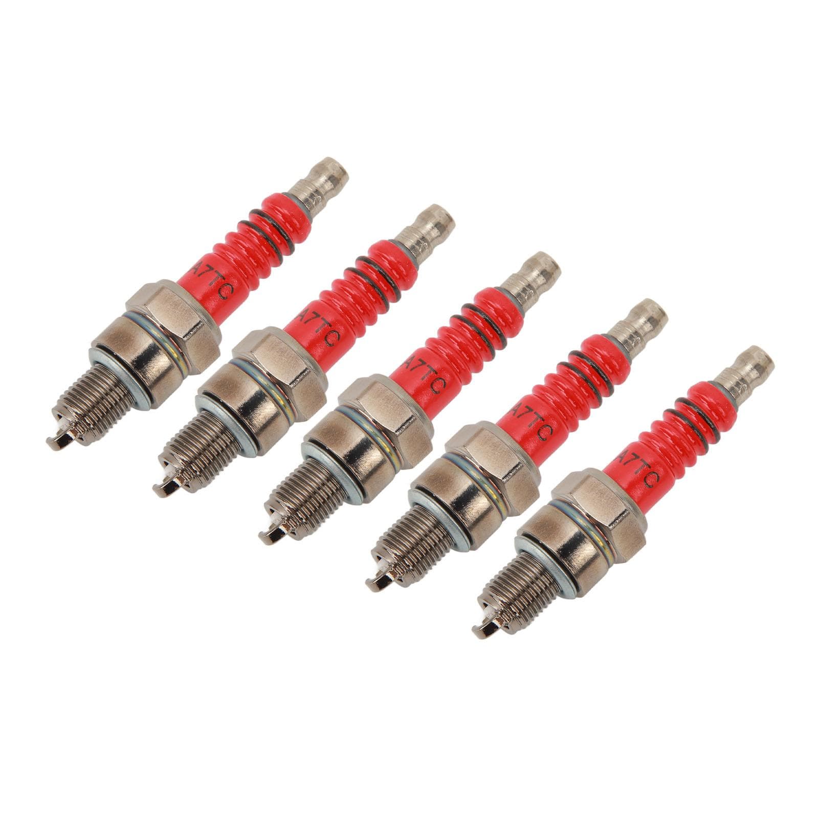 5 Pcs Motorcycle Spark Plug A7TC Racing Spark Plugs Replacement for GY6 50cc to 150cc Four Stroke