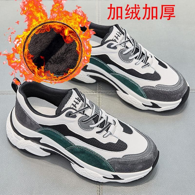 Daddy Shoes Female Students All-match Winter New Fashion Color Matching Thick Bottom Breathable Sports Shoes 40