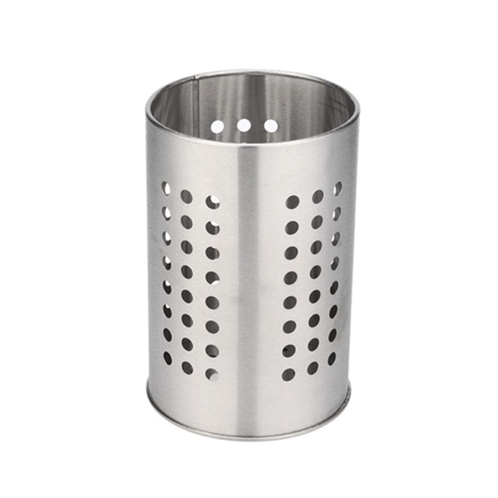 Kitchen Stainless Steel Round Hole Cooking Tools Holder Tableware Cage Chopsticks Tube Storage