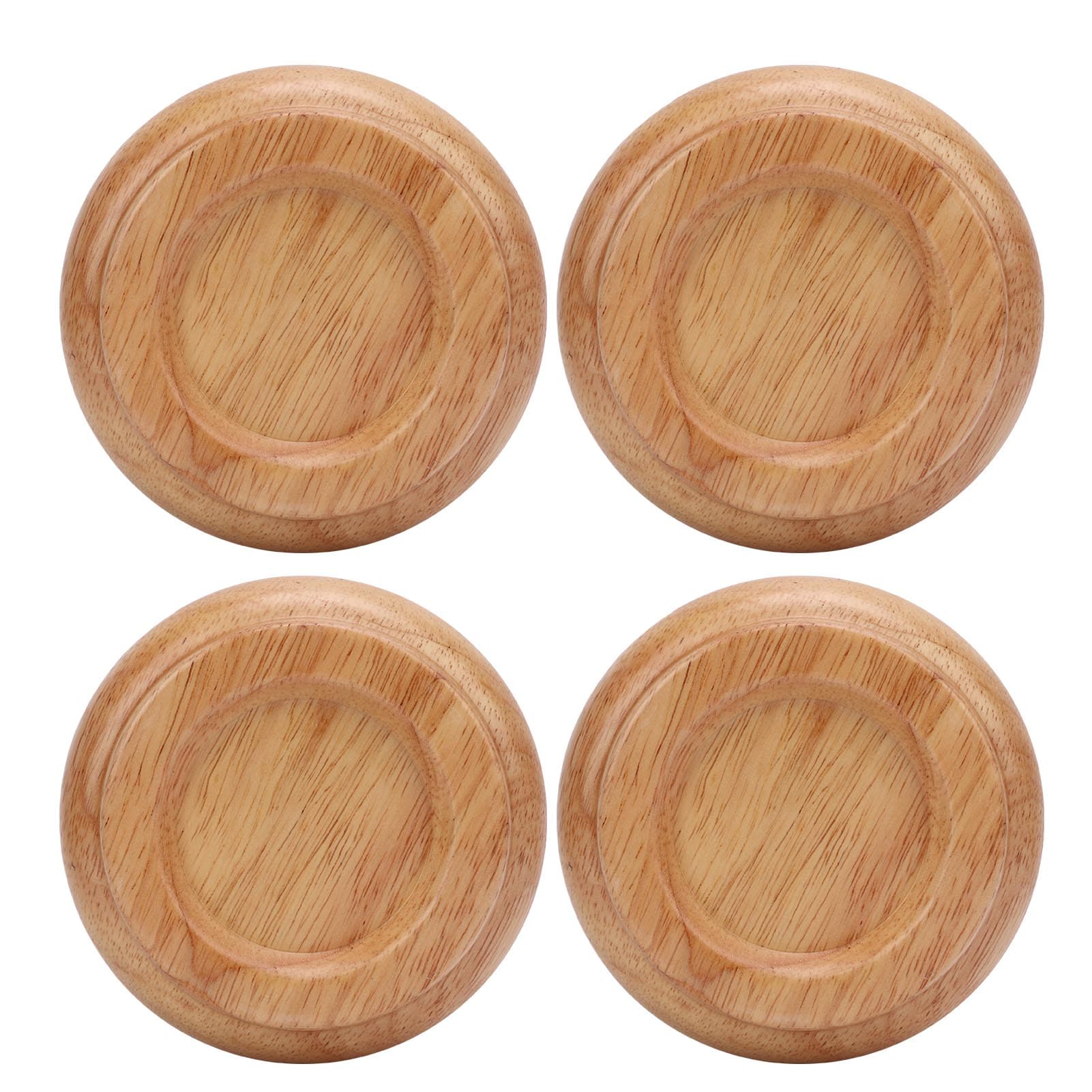 4 Pcs Piano Caster Cup Solid Wood Foam Base Non Slip Anti Noise Universal Upright Piano Caster Pad