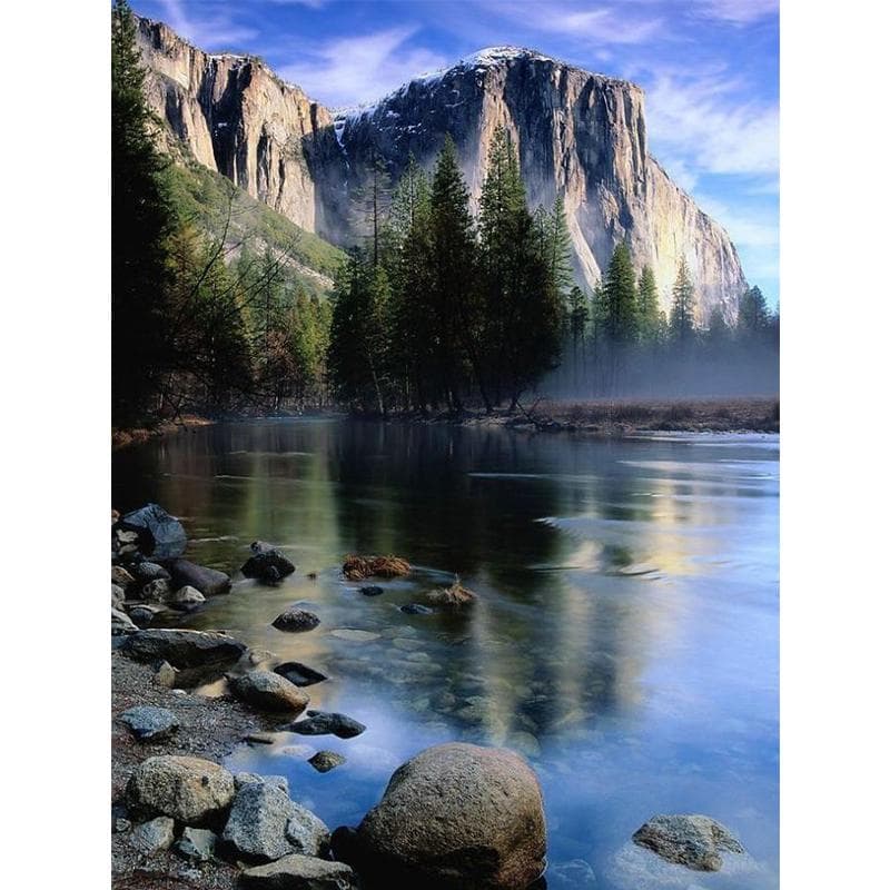 Diamond Painting Full Mosaic DIY Diamond Embroidery Landscape Waterfall Mountain Home Decor 20X30CM