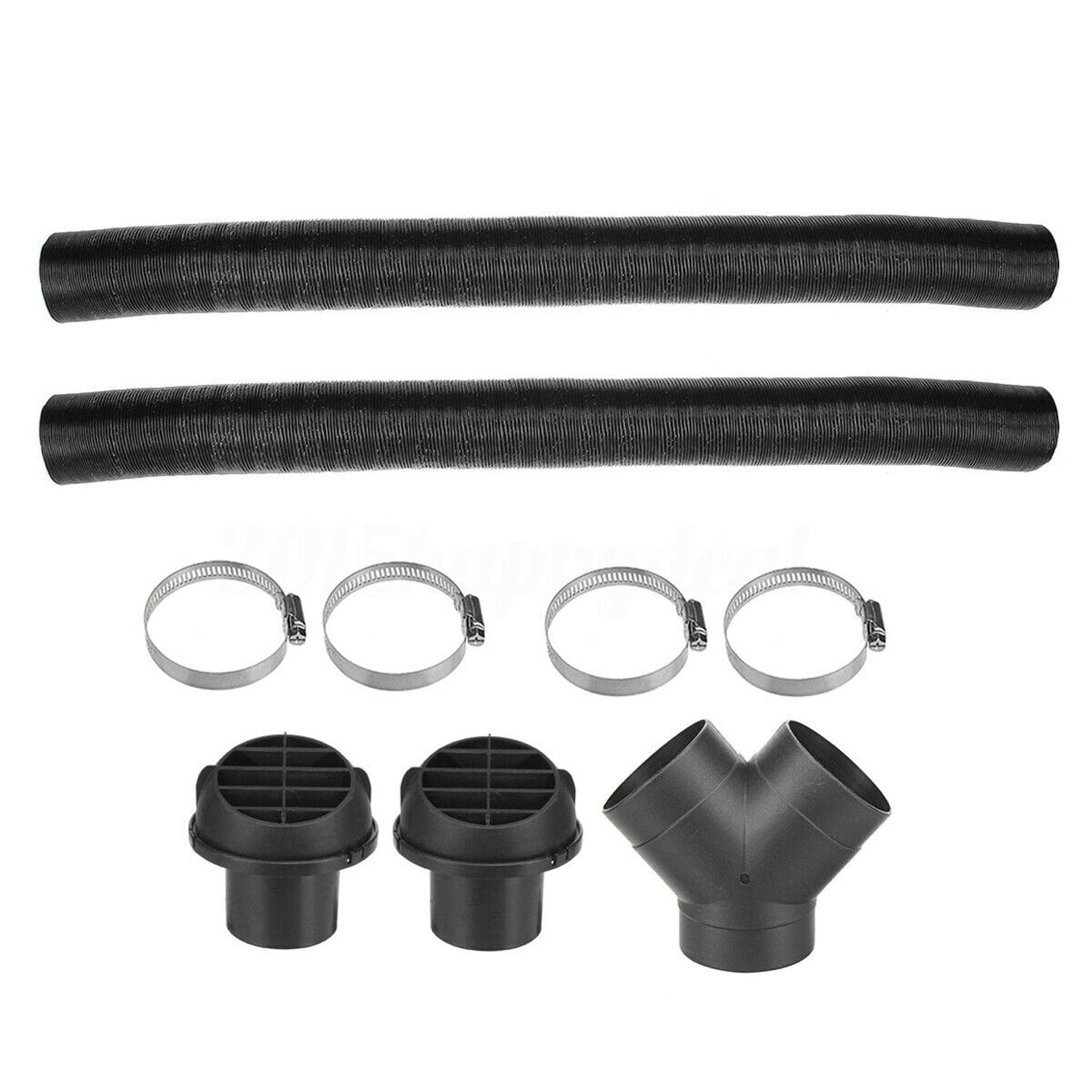 Compatible with Webasto Diesel Heater 75mm Heater Pipe Ducting Y Branch Warm Air Outlet Vent Kit