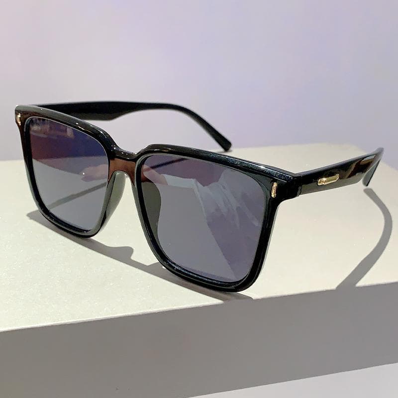 KAMMPT Vintage Square Sunglasses Oversized Korean Style Women Shades Trendy Fashion Luxury Eyewear without case