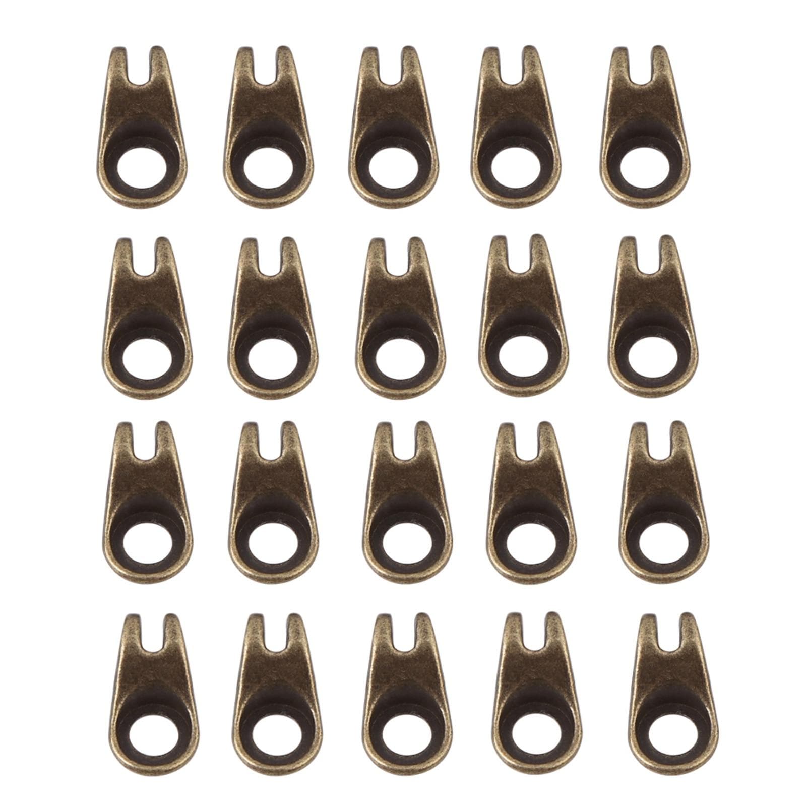 20x Boot Lace Hooks Lace Fittings Buckles With Rivets for RepairCampHikeClimb (bronze)