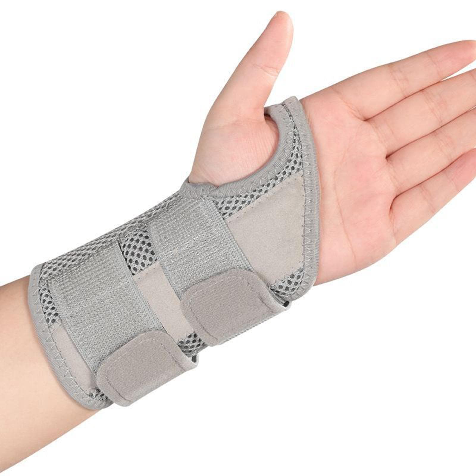 Breathable Wrist Splint Wrist Corrector Brace Sprain Immobilization Fracture Pain Strain Joint XL/L gray left hand grey