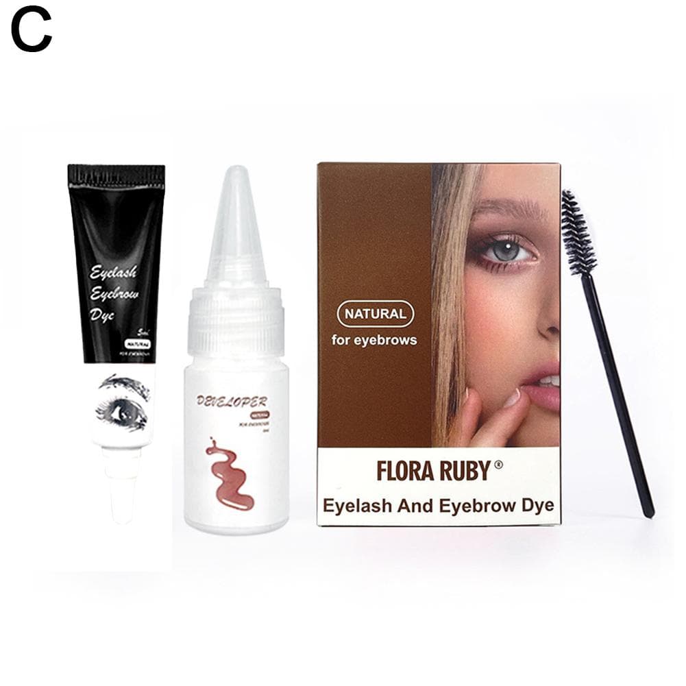 Professional Henna Eyelash Eyebrow Dye Tint 15-minute Fast Tint Easy Dye Gel Eyelash Brown Black Color Tint Kit black