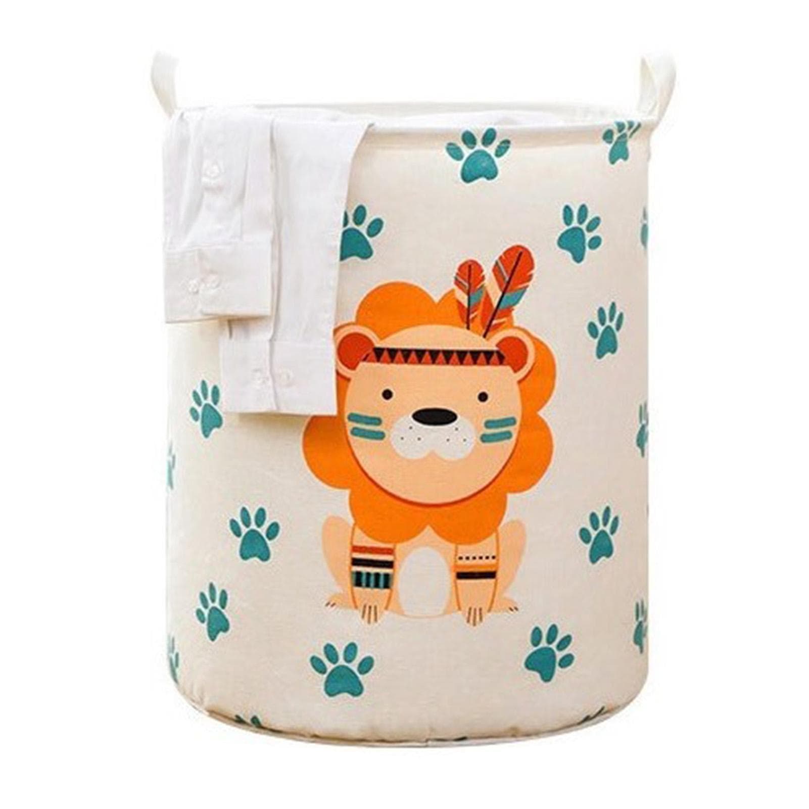 Dirty Laundry Basket Foldable Clothes Toys Sundries Basket Home Toilet Bathroom Storage Bucket Lion